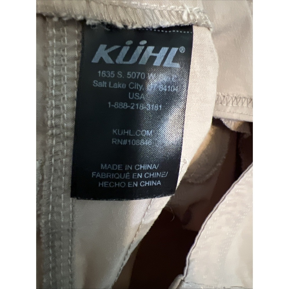 Kuhl Women's SPLASH 10 Inseam Vtg Patinadye Cargo Shorts Beige Sz 6 Hiking - Picture 5 of 12